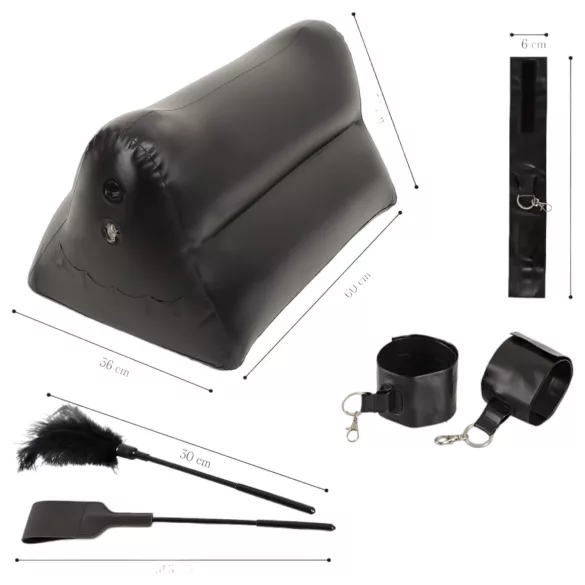 You2Toys - opblaasbaar sekspaar kussen set - zwart