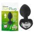 You2Toys Anale Plug - zwarte plug met witte edelsteen