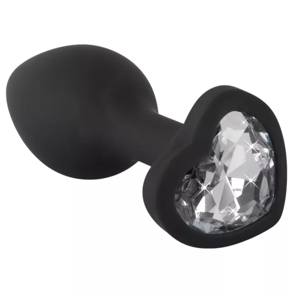 You2Toys - anaalplug - met witte steen - zwart