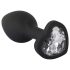 You2Toys Anale Plug - zwarte plug met witte edelsteen