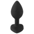 You2Toys - anaalplug - met witte steen - zwart