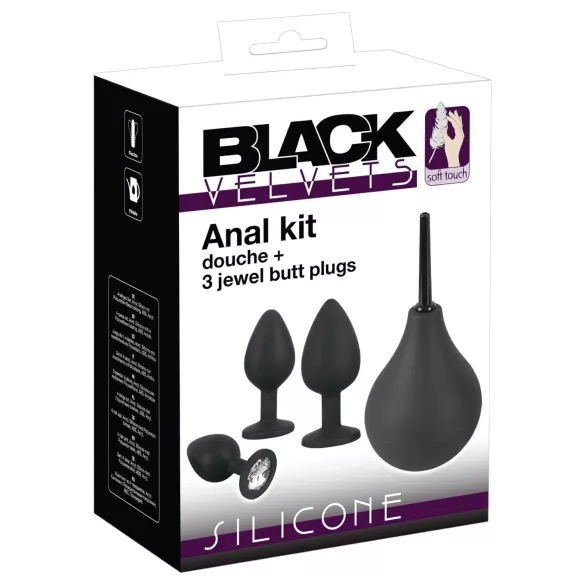 Black Velvets - anaal plug set (4-delig, zwart)