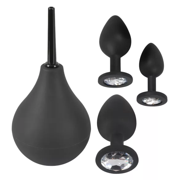 Black Velvets - anaal plug set (4-delig, zwart)