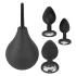 Black Velvets - anaal plug set (4-delig, zwart)