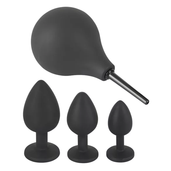 Black Velvets - anaal plug set (4-delig, zwart)