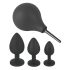 Black Velvet - anale plug set (4 stuks) - zwart