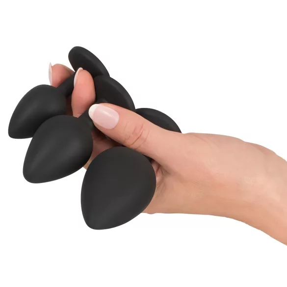 Black Velvets - anaal plug set (4-delig, zwart)