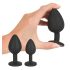 Black Velvet - anale plug set (4 stuks) - zwart