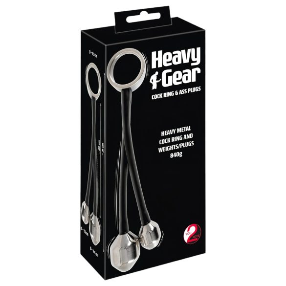 You2Toys Heavy Gear - anaal ring met gewicht (zwart)