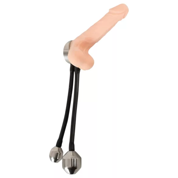 You2Toys - penisring met anaal gewicht - siliconen zwart