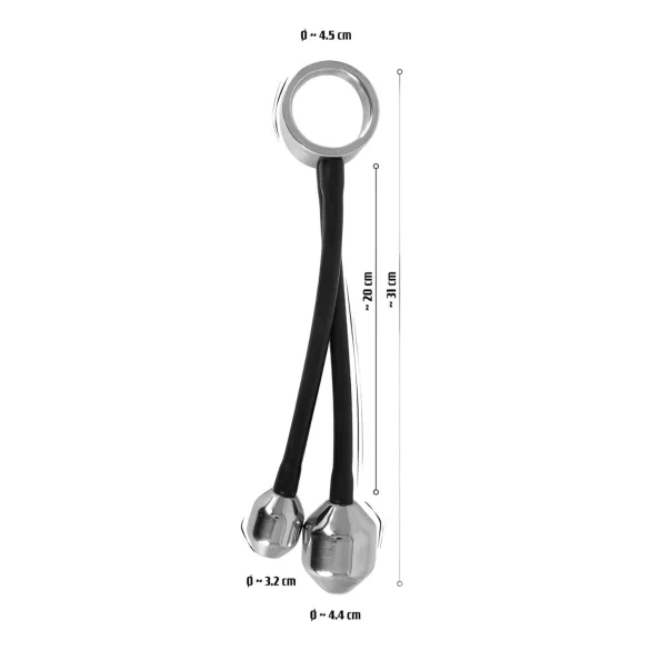You2Toys - penisring met anaal gewicht - siliconen zwart