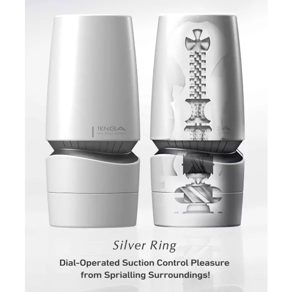 TENGA Aero - masturbator met sterke zuigkracht - wit/zilver