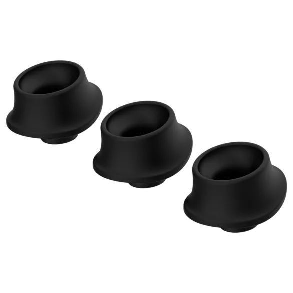 Womanizer L - vervangende zuignap set - groot - zwart (3 stuks)