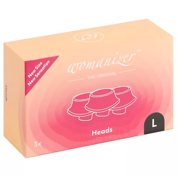 Womanizer L - vervangende zuignap set - groot - zwart (3 stuks)