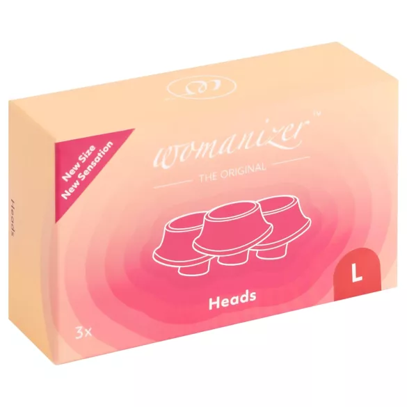 Womanizer L - vervangende zuigkop set - groot - rood (3 stuks)