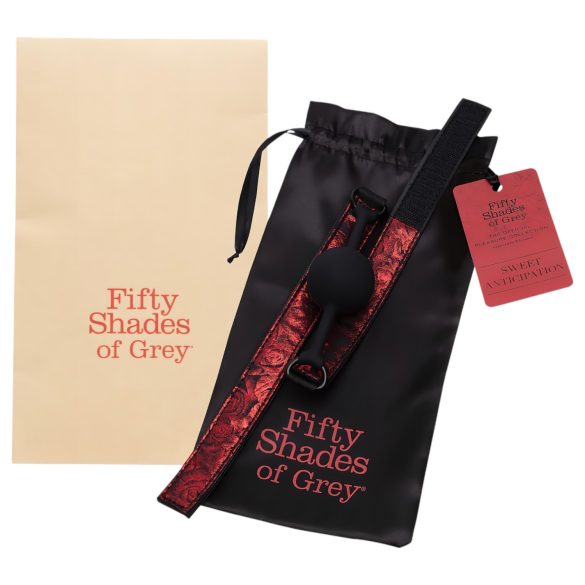 Fifty Shades of Grey - mondknevel - verstelbaar - zwart-rood