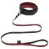 Fifty Shades of Grey - halsband en riem - zwart-rood