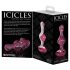 Icicles No. 75 - Hartvormige, glazen buttplug (roze)