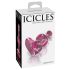 Icicles No. 75 - Hartvormige, glazen buttplug (roze)