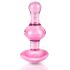 Icicles No. 75 - Hartvormige, glazen buttplug (roze)