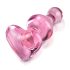 Icicles No. 75 - Hartvormige, glazen buttplug (roze)