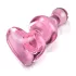 Icicles No. 75 - glazen buttplug met hartje - roze