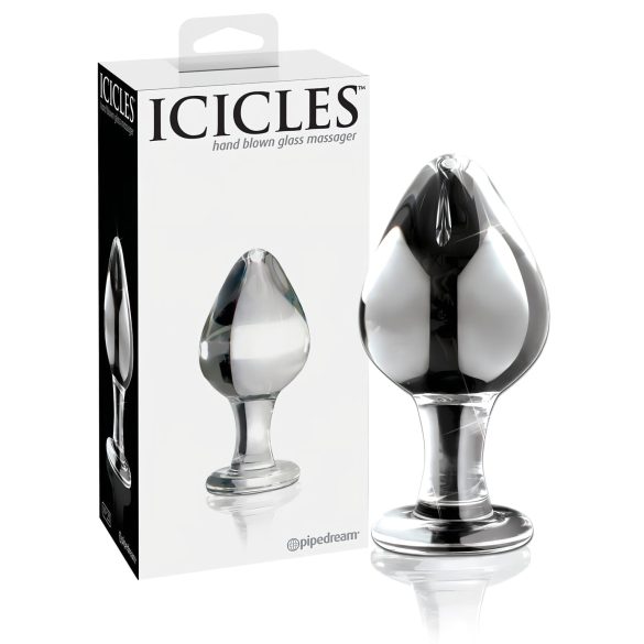 Icicles No. 25 - kegelvormige, glazen anale plug (helder)