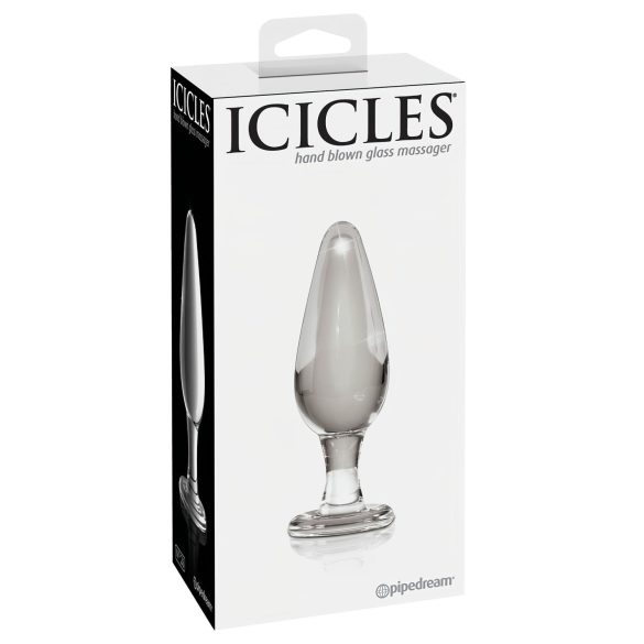 Icicles No. 26 - Conische glazen anaalplug (transparant)