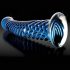 Icicles No. 29 - spiraalvormige glazen dildo (blauw)