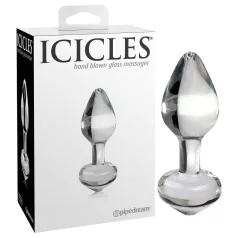 Icicles No. 44 - glazen anaalplug - conisch - transparant