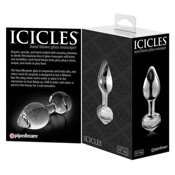 Icicles No. 44 - glazen anaalplug - conisch - transparant
