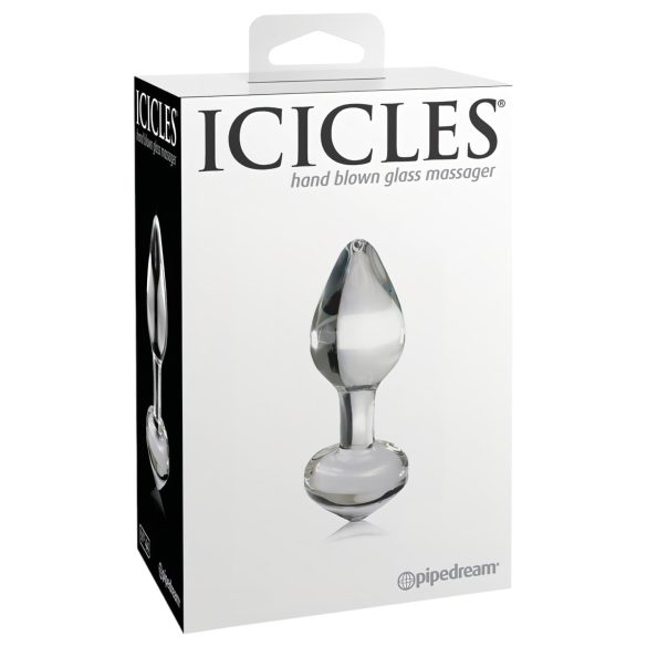 Icicles No. 44 - glazen anaalplug - conisch - transparant
