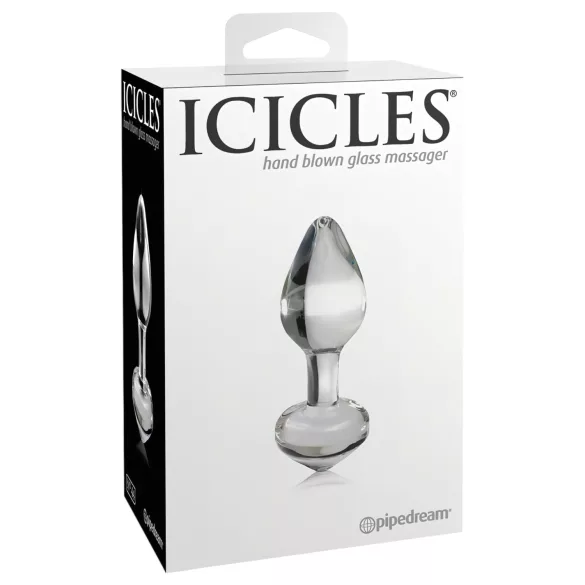 Icicles No. 44 - glazen anaalplug - conisch - transparant