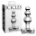 Icicles No. 47 - glazen buttplug met drie kralen - transparant