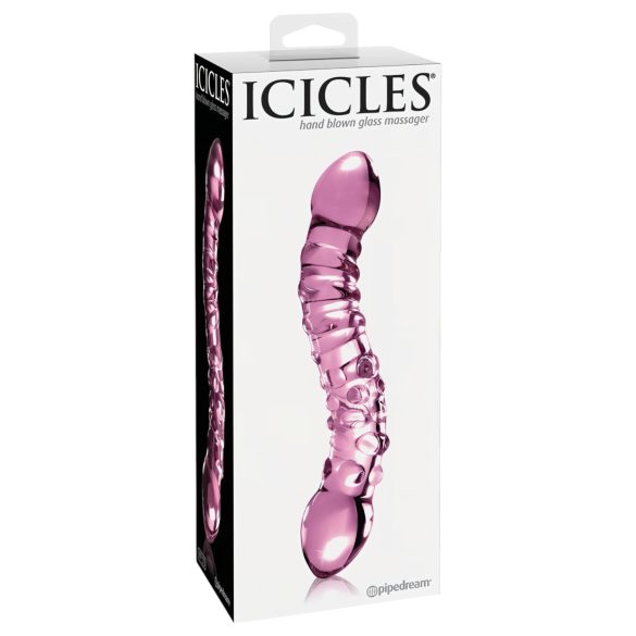 Icicles No. 55 - dubbelzijdige G-spot glazen dildo - roze