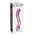 Icicles No. 55 - dubbelzijdige G-spot glazen dildo - roze