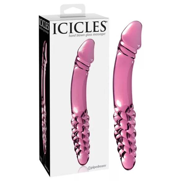Icicles No. 57 - dubbelzijdige glazen dildo met penisvorm - roze