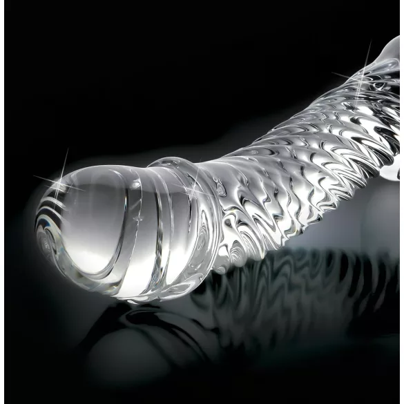 Icicles No. 61 - dildo met ballen en penisvorm - glas - transparant
