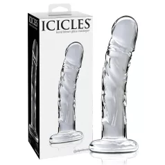 Icicles No. 62 - glazen dildo met penisvorm - transparant