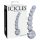 Icicles No. 66 - gebogen, bolvormige glazen dildo (transparant)