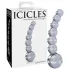 Icicles No. 66 - glazen dildo - gebogen met bolletjes - transparant