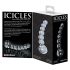Icicles No. 66 - gebogen, bolvormige glazen dildo (transparant)