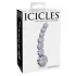 Icicles No. 66 - glazen dildo - gebogen met bolletjes - transparant