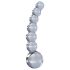 Icicles No. 66 - gebogen, bolvormige glazen dildo (transparant)
