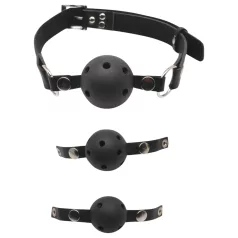 Fetish Fantasy - mondknevel set - verstelbaar - zwart