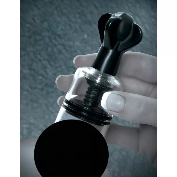 Fetish Super Suckers - tepelzuigpomp - vacuümpomp - zwart/transparant