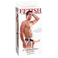   Pipedream - Fetish Strap-On 8 - omdoeptoestel, holle vibrator (naturel)