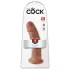 King Cock 9 - realistische dildo met zuignap - donker huidskleur 23cm