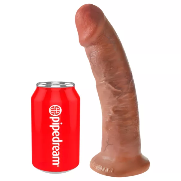 King Cock 9 - realistische dildo met zuignap - donker huidskleur 23cm