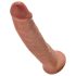 King Cock 9 - levensechte dildo met zuignap (23 cm) - donkere huidskleur